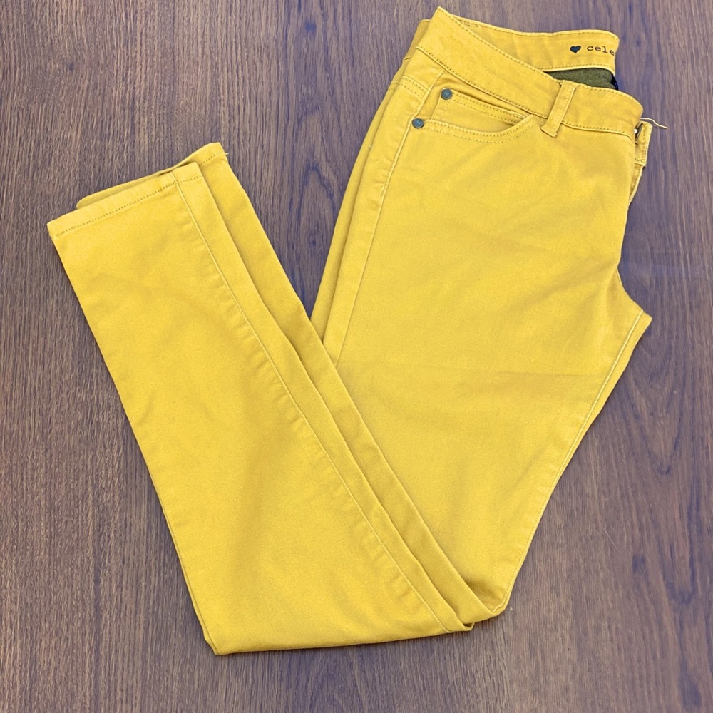 Celebrity Pink Mustard Gold skinny jeans